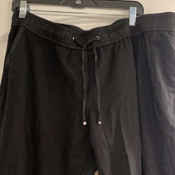 Gerry Weber elastic drawstring waist black pants size 46 - Picture 2 of 4